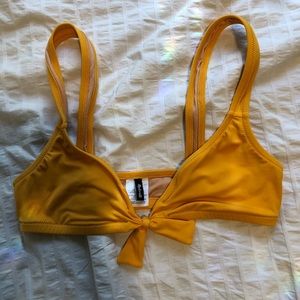 Madewell Yellow Bikini Top